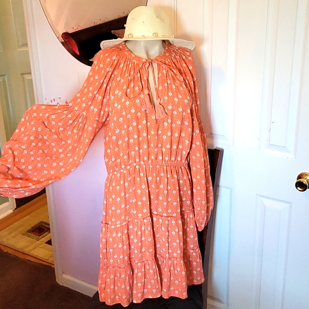 A beautiful Peach Spring/Summer Dress